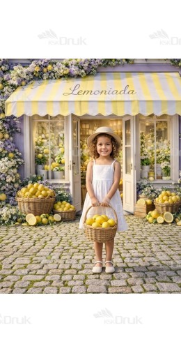 Tło fotograficzne „Urocza cukiernia z lemoniadą i cytrynami” | 4000
